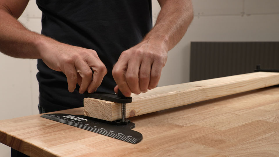 secure 2x4 to stair tread tool